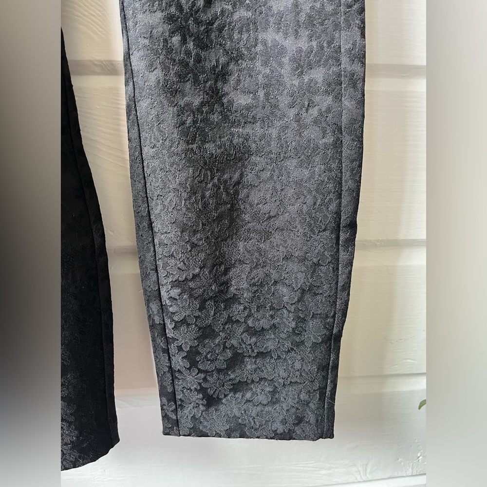 rag and bone jacquard black floral pants